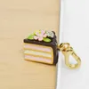 Ketens groothandel glazuur glazuur chocoladetriange cake hanger bloemen sandwich sleutelhanger tas damesaccessoires