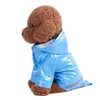 Ubrania dla psa Summer Outdoor Puppy Rain Coat SXL Hoodood Waterproof Jackets Pu Rain Coat for Dogs Cats Ubrania odzieży Hurtowa 230812