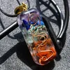 Reiki Healing 7 Chakra Orgone Colorful Coinfant Necklace Amulet Amulet Naturale Orgone Orgone Crystal Energy Collane per uomini Regalo per uomini