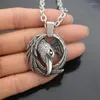 Kedjor Vikings Odins Raven Pendant Necklace Scandinavian Crow Amulet Talishman Jewelry