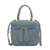 Schoudertassen mini lingge handheld kleine tas voor vrouwen 2023 nieuwe trendy en mode denim enkele schoudertas kleine wateremmer crossbody bagstylishhandbagsstore