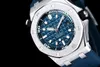 Relógios de pulso 15720ST Designer Mens Relógios Swiss 4308 Data Mecânica Automática Octogonal Dial Sapphire Cristal 316L Aço Inoxidável Pulseira de Borracha Impermeável