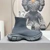 Sapatos de primavera de luxo 3xl meias sapatos femininos outono/inverno plataforma papai sapatos meninos malha estiramento meias botas sapatos casuais