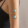 Pulseira purui exclusiva de charme de pedra natural pulseira de braço para mulheres banglles de anel complicados na moda
