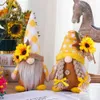 Objets décoratifs Figurines Spring Sunflower Gnomes Decorations de Pâques à la main Fabluence sans visage sans visage Rudolph Farmhouse Decorhouse Home Decor 230812