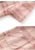 2023 Summer Pink Contrast Color Panelled Lace Dress Short Sleeve Round Neck Knee-Length Casual Dresses W3L043714