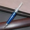 Ballpoint Pens 50 Pcs 0.7mm Steel Pen Syringe Ballpoint Pen Magic Gel Pen Blue Ink Student Learning Stationery Creative Gift Writing Toy 230812