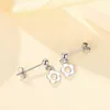 S925 Sterling Silver Small Flower Korean Edition and Delicate Hollow Sunflower Earrings with Simple Temperament, Artistic Student, Little Fresh Mori Series