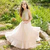 Girl Dresses Tulle Lace Glitter Sleeveless Princess Flower Dress Wedding Party Beauty Pageant First Communion Dream Kids Gift