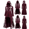 Męskie okopy płaszcze mody unisex dorosłych mężczyzn kobiety 3d print średniowieczny z kapturem Cape Long Cloak Halloween Costume Płaszcz Ponchos Cape Cloak Top Women 230812