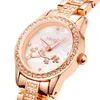 Relógios de pulso Relogio Ladies Assista Fashion Light Luxurz Quartz Standless Stainless Crystal Formal Watches for Women