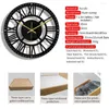 Wall Clocks Living Acrylic Watches Round Sticker Home Digital Decoration Black Room Clock Modern Fashion Bedroom Design