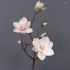 Fiori decorativi 1pc 51 cm simulato Magnolia Silk Floro Floro Fiore di matrimonio Ornamento Fanti Disposizione del soggiorno