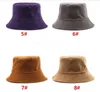 الجملة المخصصة corduroy ملونة عكسية واسعة الحافة القبعة البالغين دلو القبعة ل Sunshade DF171