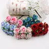 Flores decorativas 500 peça Mini Rose Artificial Flower Silk Simulation