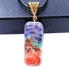 Reiki Healing 7 Chakra Orgone Colorful Coinfant Necklace Amulet Amulet Naturale Orgone Orgone Crystal Energy Collane per uomini Regalo per uomini