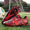 Children's Comfortable Soccer Shoes TF AG Hook & Loop Youth Boys' Girls' Football Boots Blue Red Green Purple Kids Training Shoes