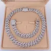 Iced Out Vvs1 Moissanite Diamante Ouro Cuban Link Chain Colar Corrente Cubana Gold