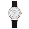 腕時計の素敵なモードFrauen Uhren einfache vintage Uhr Lederband Pretty Sport Handgelenk Kleid Armbanduhren