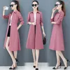 Kurtki damskie Kobieta cienki strój płaszczowy sukienka Średnia długość 2023 Temperament Talii Sprężyna jesienna