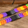 Bracelets de liaison bracelet en silicone décontracté personnalisé gratuit pour les hommes en acier inoxydable personnaliser les bijoux de bracelet