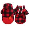 Dog Apparel Autumn And Winter Warm Pocket Zipper Blue Black Plaid Small Medium To Large Dogs Pet Cat Teddy Wei Clothes Supplies