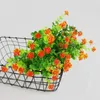 Decorative Flowers 6PC Orange Bridal Wedding Artificial Decoration Bouquet Latex Real Flower Home Winter Floral Arrangements