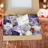 Fleurs décoratives grandes tournesols artificiels de la Saint-Valentin de bricolage DIY Fleur Gift Rose Box Bouquet en vase