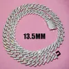 Moissanite Hip Hop Jewelry 925 Silver Sterling Gold Plated Vvs Moissnaite Cuban Link Chain Men's Necklace