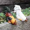 Objets décoratifs Figurines Jardin Ornement blanc Resin Animal Crafts Pastoral Decoration Pendant Christmas Drop 230812