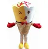 Nouveau costume de costume de mascotte de glace pour adulte fête d'anniversaire de Noël Halloween Saint-Valentin de Pâques Carnaval