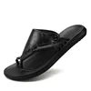 Leather Men Sandals Designer Summer Hook Loop Outside Cow Slippers Soft Soled Male Casual Non Slip 752