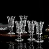 Wine Glasses 6pcs Goblet Crystal Moutai Liquor Bullet KTV Bar Party Cup Dispenser Suit Engraved Flower Design Drinking Tool Drinkware 34ml 230812
