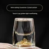 SCHEDE DI VINO DI VINO DI Diamond Crystal Leadfree Costruito in un foglio dorato 24K S per barra in vetro vodka bar a doppio strato di lusso 230812