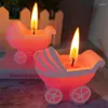 Bougies 20 PCS / Lot Proposition de mariage romantique Cadeau mariage Mini Creative Baby Carriage Shape Design Birthdle Bandle