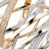 Bracelet femme bracelet couple en or double rangée de diamants bijoux de luxe largeur 6MM processus d'incrustation caché bracelets résistants à la décoloration élevée concepteur pour femmes luxueux