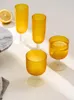 ワイングラスドロップウェルカムバードリンクウェアセットガラスカップオレンジ色のフロストゴブレットレッドシャンパンカップパーティー用に使用する