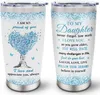 Becher zu meiner Tochter Geschenk von Mom Geschenken Dad Daughter Ideen Edelstahl Tumbler 20oz