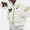 Oem Chenille Embroidery College Baseball Custom Cotton Letterman Men's Jackets Bomber Plus Size Coat Man Varsity Jacket