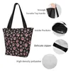 Sacs à provisions Pink Chog Parttern Tote Tote Women Fashion Canvas Afficier Bacheur de grande capacité Sac à main