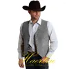 Herenvesten suede vest western cowboy stijl vest vintage steampunk chaleco hombre
