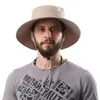 Basker camoland hink hatt för män fast färg stort grim fiske mössa vattentätt utomhus camping vandring fiskare anti-uv sol