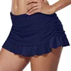 Active Shorts Women's Swirt Swirt o wysokim poziomie krotnie kostium kąpielowy Zbudowany w dnach dla kobiet sportowych jogi