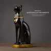 Objets décoratifs Figurines Cat égyptien résine artisanat vintage décor de maison moderne Vintage Baster Dieu dieu Pharaon Figurine Statue pour table Ornements Gift 230812