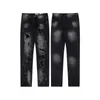 Galerien Jeans Depts Designer Herrenhosen Mode Loch Spritzer Tinte Graffiti-Druck Gewaschener Stoff High Street Luxus Damenhosen Casual Plus