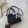 Plaj çantaları kadın çantası yeni batı trend dokuma keten el omuz çanta küçük taze zincir moda crossbody bagstylishdesignerbags