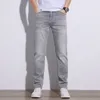 Mens Jeans Four Seasons Straight Leg Mid Rise Business Casual Simple White Polished Fashion Pants 230812
