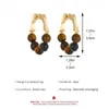 Stud Earrings Simple Dangle Temperament Circle Green Beads Fashion VersatileStud Women's Jewelry Gifts