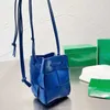 Handbag Bvs Pillow Jodies Chain Genuine Sheepskin Messenger Bag with Logo Y Italy Green Bucket Bag Color Blueprint Woven Leather Messenger Washing Happy 8C7T