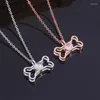 Colliers pendants Collier de projection Pet Po personnalisé Os Bos 100 langues Je t'aime Gift Memorial Choker